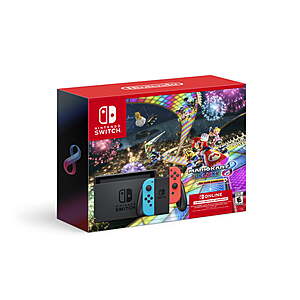 Walmart+ Members (Starts 12pm ET 11/21): Nintendo Switch w/ Neon Blue & Neon Red Joy-Con + Mario Kart 8 Deluxe (Full Game Download) + 3 Month Nintendo Switch Online Membership $299
