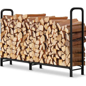 Amazon.com : Amagabeli 8 ft Outdoor Fire Wood Log Rack for Fireplace Heavy Duty Firewood Pile Storage Racks for Patio Deck Metal Log Holder Stand Tubular Steel Wood