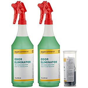AmazonCommercial Dissolvable Odor Eliminator Kit with 2 Sprayer Bottles and 12 Refill Pacs $5.77 @Amazon