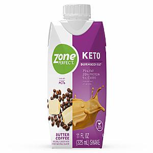 ZonePerfect Keto Products: 12-Pack 11oz. ZonePerfect Keto Shake (various) $8.50 & More w/ S&S