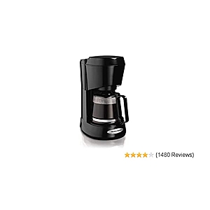 Prime Day Deal: Hamilton Beach 5-Cup Switch Coffee Maker, Works with Smart Plugs, Black (48136)
