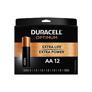 12-Count Duracell Optimum Batteries (AA or AAA) + 100% Back in Rewards $12.75 & More + Free Store Pickup