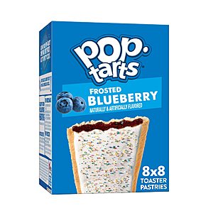 Pop-Tarts Toaster Pastries, Breakfast Foods, Kids Snacks, Frosted Blueberry (64 Pop-Tarts) for $9.98