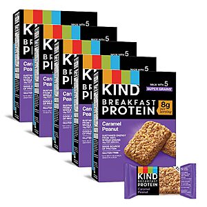 30-Count Kind Breakfast Protein Bars (Caramel Peanut) $11.25 w/ Subscribe & Save
