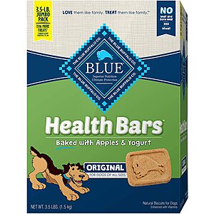 56-Oz Blue Buffalo Apple and Yogurt Natural Crunchy Dog Treats $11.62 w/ S&S + Free Shipping w/ Prime or Orders $25+