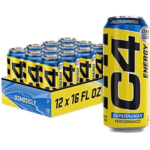 24-Count 16-Oz Cellucor C4 Sugar Free Pre Workout Performance Energy Drink (Frozen Bombsicle) $34.48 ($1.43/each) w/ S&S + Free shipping