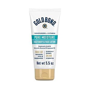 5.5-Oz Gold Bond Pure Moisture Ultra-lightweight Daily Body & Face Lotion 3 for $9.16 ($3.05/each) w/ S&S + Free Shipping w/ Prime or on $25+