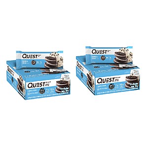 12-Ct Quest Nutrition Protein Bars (Cookies & Cream) 2 for $28.94 w/ S&S + Free Shipping