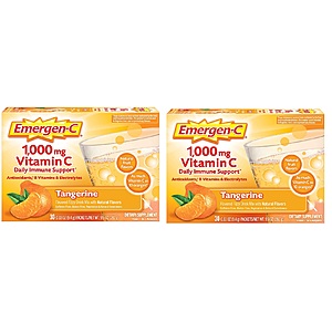 30-Count Emergen-C 1000mg Vitamin C Powder Packets (Tangerine) 2 for $11.46 ($5.73 each) & More + Free Shipping w/ Prime or on $35+
