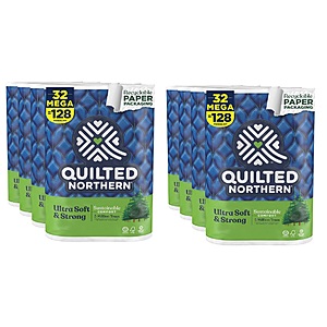 64-Count Quilted Northern Ultra Soft & Strong Mega Rolls Toilet Paper + Filler + $15 Amazon Credit from $57.47 w/ S&S + Free Shipping