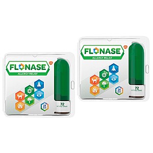 Flonase Allergy Relief Non Drowsy Nasal Spray (72 Sprays) 2 for $14 ($7 each) + Free Shipping w/ Prime or on $35+