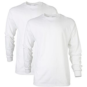 2-Pack Gildan Men's Ultra Cotton Long Sleeve T-Shirt (White, Size: S-5X-Large) $11.82 & More + Free Shipping w/ Prime or on $35+