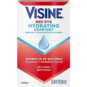0.28-Oz Visine Red Eye Hydrating Comfort Redness Relief Lubricating Eye Drops $2.09 w/ S&S + Free Shipping w/ Prime or on $35+
