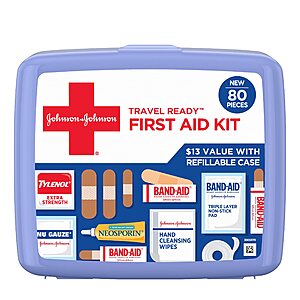Select Accounts: 80-Piece Band-Aid Travel Ready Portable Emergency First Aid Kit $6.30 w/ Subscribe & Save