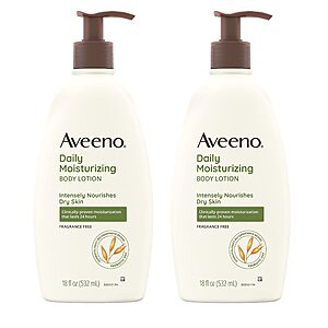 2-Pack 18-Oz Aveeno Daily Moisturizing Body Lotion $8.54 ($4.27 each) w/ S&S + Free Shipping w/ Prime or on $35+