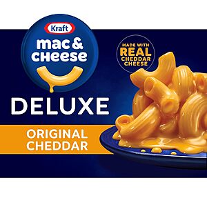 14-Ounce Kraft Deluxe Macaroni & Cheese (Original Cheddar or Four Cheese) $2.33 & More w/ S&S + Free Shipping w/ Prime or on $35+