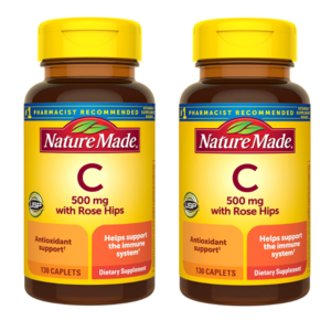 130-Count Nature Made Vitamin C Caplets with Rose Hips (500 mg) 2 for $4.94 ($2.47 each) w/ S&S + Free Shipping w/ Amazon Prime or on $35+