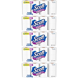40-Count Scott 1000 1-Ply Toilet Tissue Paper Rolls $35.25 w/ S&S + Free Shipping