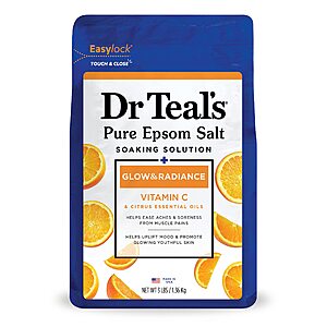 3-Lb Dr Teal's Pure Epsom Salt Soaking Solution (Glow & Radiance) $3.99 + Free Shipping w/ Prime or on $35+