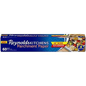 Reynolds Kitchens Parchment Paper Roll: 90-Sq Ft w/ SmartGrid $3.50, 60-Sq Ft $2.80 w/ Subscribe & Save