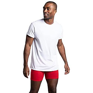 8-Pack Fruit of the Loom Men's Lightweight Active Cotton Blend Crew Undershirt T-Shirts (White, Medium only) $10.98 + Free Shipping w/ Prime or on $35+
