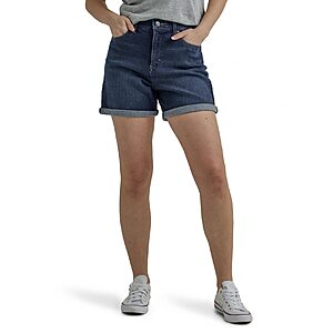 Lee Women's Ultra Lux High Rise Cuffed A-Line Denim Short (Eclipse) $12.59 + Free Shipping w/ Prime or on $35+