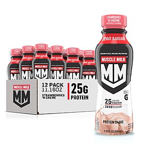 12-Count 11.16-Fl oz Muscle Milk Genuine Shake (Various) $16.79 + Free Shipping w/ Prime or on $35+