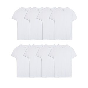 8-Pack Fruit of the Loom Men's Lightweight Active Cotton Blend Crew Undershirts (White, Size: Small or Medium only) $11.76 + Free Shipping w/ Prime or on $35+