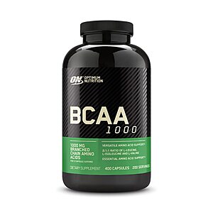 400-Count 1000mg Optimum Nutrition Instantized BCAA Capsules $19.19 + Free Shipping w/ Prime or on $35+
