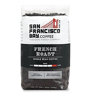 2-Lb San Francisco Bay Whole Bean Coffee (French Roast or Hazelnut Crème) from $13.49 w/ S&S + Free Shipping w/ Prime or on $35+