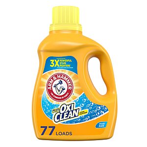 100.5-Ounce Arm & Hammer Plus OxiClean Liquid Laundry Detergent (Fresh Scent, 77 loads) $5.71 w/S&S + Free Shipping w/ Prime or on orders $35+
