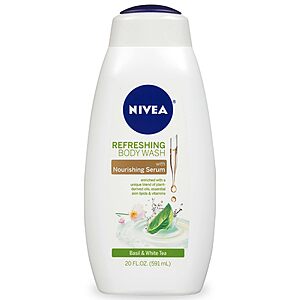 20-Oz Nivea Refreshing Body Wash (Basil White Tea) $3.99 w/ S&S + $1 Promotional Credit + Free Shipping w/ Prime or on $35+