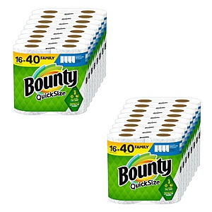 32-Count Bounty Quick-Size Paper Towels (Family Rolls) + $20 Amazon Credit $64.65 after $15 Rebate w/ S&S + Free S&H