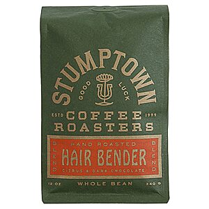 12-Oz Stumptown Medium Roast Whole Bean Coffee (Hair Bender or Founder's Blend) from $7.99 w/ S&S + Free Shipping w/ Prime or on $35+