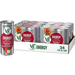 24-Pack 8-Oz V8 +ENERGY Energy Drinks (Various) from $12.25 w/ S&S + Free Shipping w/ Prime or on $35+