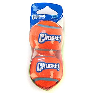 2-Pack Chuckit! Dog Toy Tennis Balls (Small, Orange) $1.15