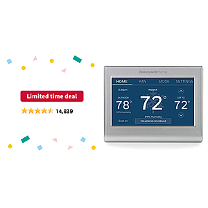 Amazon $99.99 Limited-time deal: Honeywell  RTH9585WF Wi-Fi Smart Color Thermostat, 7 Day Programmable, Touch Screen