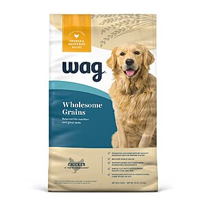 PRIME ONLY:  Two 30lb bags of Wag Dry Dog Food Chicken and Brown Rice (total of 60lbs) for $58.11 shipped YMMV