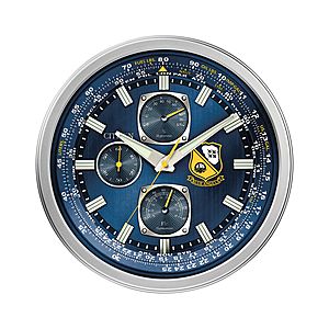 Citizen Gallery Blue Angels Indoor / Outdoor Wall Clock (Silver-Tone / Blue) $79.20 & More + Free S&H
