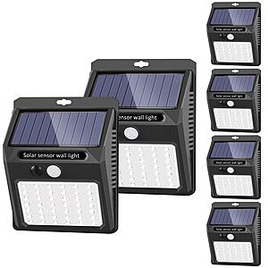 Solar Lights Outdoor Motion Sensor Lights [6Pack/3Modes] Amazon $16.62