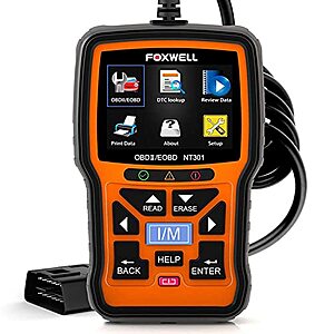FOXWELL NT301 OBD2 Scanner Live Data Professional Mechanic OBDII Diagnostic Code Reader Tool for Check Engine Light $48.99