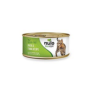Nulo Adult & Kitten Grain Free Canned Wet Cat Food, 5.5 oz, (24 Pack) Duck & Tuna $28.69 FS w/ Prime