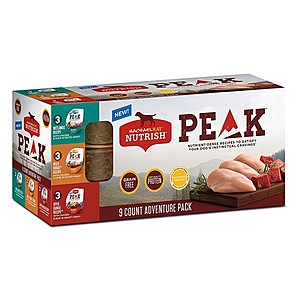 (18-pack) Rachael Ray Nutrish PEAK Wet Dog Food, 3.5 Ounce Tubs, Grain Free (Adventure Variety Pack) - $7.90 or less - FS w/ S&S