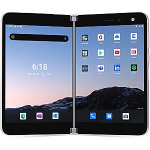 128GB Microsoft Surface Duo Dual Screen GSM Unlocked Android Smartphone + LG Tone HBS-FN6 True Wireless Airbuds $699 (less w/ SD Cashback) + free s/h at Buydig