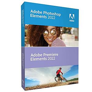 Adobe Photoshop and Premiere Elements 2022 (DVD) $75 + free s/h at Adorama