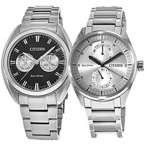 Citizen Paradex Black Dial or Silver Stainless Eco-Drive Watch $90 + free s/h at Watchmaxx