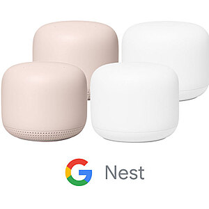 2-Pack Google Nest Wifi Router AC2200 + Access Point (2 Routers & 2 Points) $269 & More + SD Cashback + Free Shipping