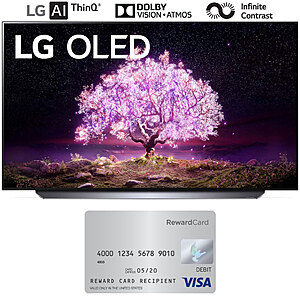 55" LG OLED55C1PUB 4K Smart OLED TV + $100 Visa Gift Card $1097 or less w/ SD Cashback + Free S/H
