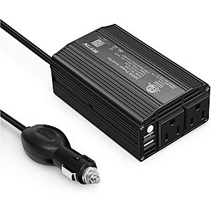 Bestek Car Power Inverters w/ USB Ports: 300W $23