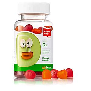 Chapter One Vitamin D3 (1000IU) Chewable Gummies for Kids $4.72